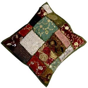 PATCHWORK COTTON <b>CUSHION</b> <b>COVERS</b> - Product Image 1