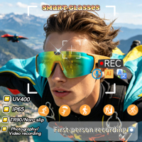 Lunettes intelligentes GOTODO AI 5G avec écran OLED, double caméra, vidéo 4K, mémoire intégrée de 32 Go, étanches IPX-6, charge magnétique sans fil, temps réel