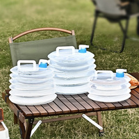 Conteneur d'eau pliable 5L sans BPA, gourde portable pour le stockage d'eau en extérieur, bidon pour le camping
