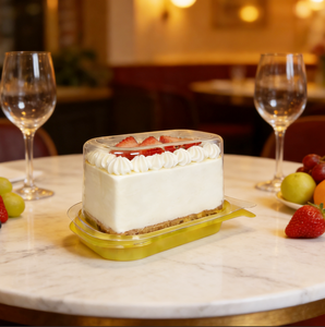 Boîte à gâteau au chocolat Emballage individuel Mini dessert Pain Confiserie Emballage Tranche de <span class=keywords><strong>brownie</strong></span> <span class=keywords><strong>Mousse</strong></span> au chocolat Boîte à gâteau avec couvercle transparent - Product Image 3