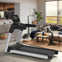 Tapis roulant électrique de qualité commerciale, moteur 4,0-6,0 CV, inclinaison automatique, fréquence cardiaque sans fil, écran LED, écologique, multifonctionnel