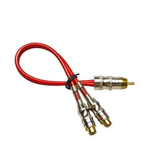 Cable divisor en Y macho-hembra 1 a 2 de alta densidad y calidad, tejido transparente, para audio de coche - Product Image 6