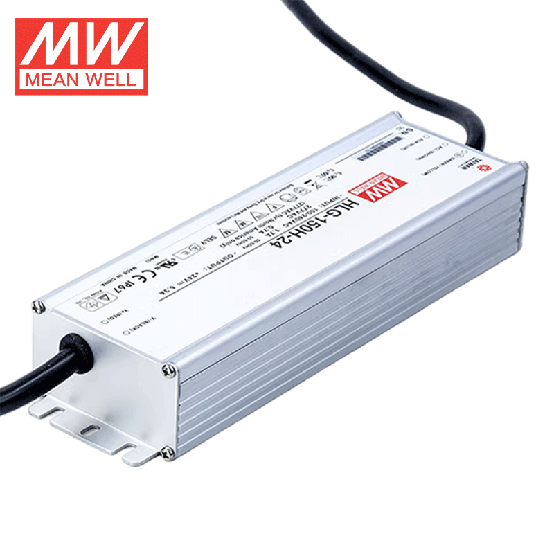 Среднее HLG-150H-24 IP67 защищенный светодиодный драйвер с постоянным током и постоянным напряжением, для светодиодного освещения высокой мачты