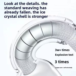สายชาร์จโทรศัพท์แบบใส สายไนลอน ชาร์จเร็ว สายดาต้า 60W PD สำหรับสมาร์ทโฟน - Product Image 5