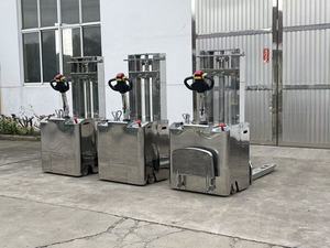इलेक्ट्रिक फोर्कलिफ्ट पैलेट स्टेकर 304 फूड ग्रेड स्टेनलेस स्टील 24v दोहरी/ट्रिपल मस्ट 3.04 मीटर अधिकतम ऊंचाई ठोस टायर - Product Image 6