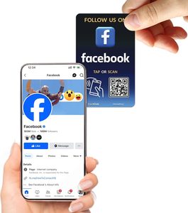 맞춤 인쇄 프로그래밍 가능 QR 코드 소셜 미디어 플라스틱 스탠드 NFC 구글 리뷰 카드 - Product Image 2