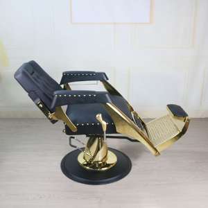 Silla de Barbero de Cuero Rojo Resistente y de Alta Calidad, con Marco de Aleación de Aluminio, Silla de Peluquería Resistente para Salón de Belleza, Gimnasio, 360° - Product Image 2