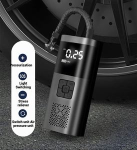 เครื่องสูบลมยางแบบพกพาอเนกประสงค์ 150PSI พร้อมหน้าจอดิจิตอลวัดแรงดันลมยาง สำหรับรถยนต์ จักรยาน และมอเตอร์ไซค์ - Product Image 5