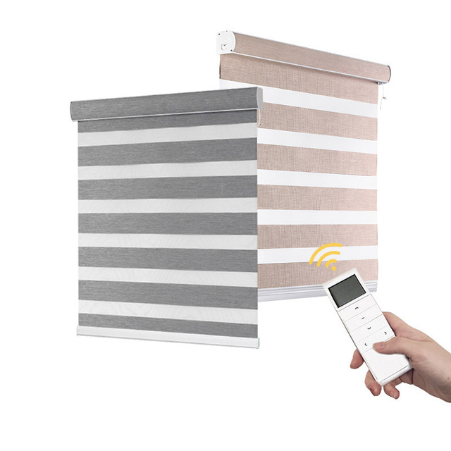 Google Home Smart Blind Zebra Curtain Motorized Blackout Roller Window Blinds