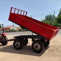 Remorque agricole basculante 4 roues de 8-10 tonnes pour tracteur, matériel agricole, camion agricole, remorque de jardin et serre à vendre