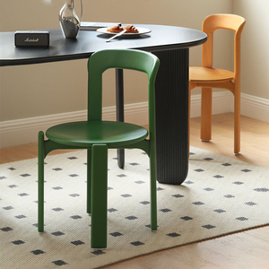 Silla de comedor de madera maciza de nuevo diseño nórdico, apilable de lujo Retro para el hogar, cocina, Hotel, banquete, escuela - Product Image 1