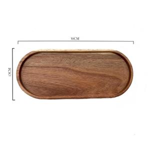 Plateau de service unique en bois d'acacia massif de haute qualité pour café, nourriture, pain et <span class=keywords><strong>petit</strong></span>-déjeuner, idéal pour le rangement et la présentation. - Product Image 2