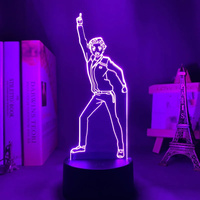Lampe de nuit LED 3D Illusion Re Zero Anime, lampe de table en acrylique à changement de couleur, alimentée par USB, pour la décoration de chambre et cadeau pour les fans