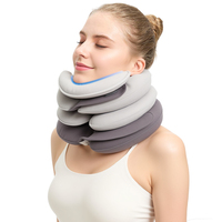 Collier de traction cervicale gonflable Tech Love Air : Dispositif de soutien cervical ergonomique à airbag triple couche pour le soulagement de la douleur