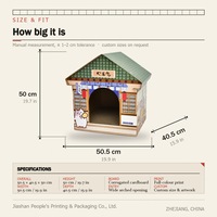 Maison pour chat de style japonais en carton avec toit en pente, rideau Noren et design lanterne, pour chats d'intérieur, vente en gros, direct usine