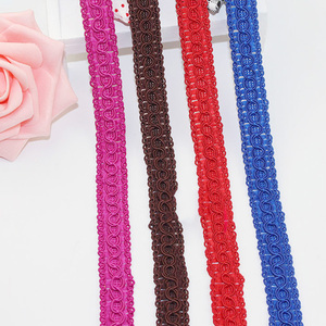 Deepeel RD008 1.5cm DIY 의류 봉제 액세서리 트림 리본 색상 장식 웨빙 폴리 에스터 꼰 레이스 - Product Image 3