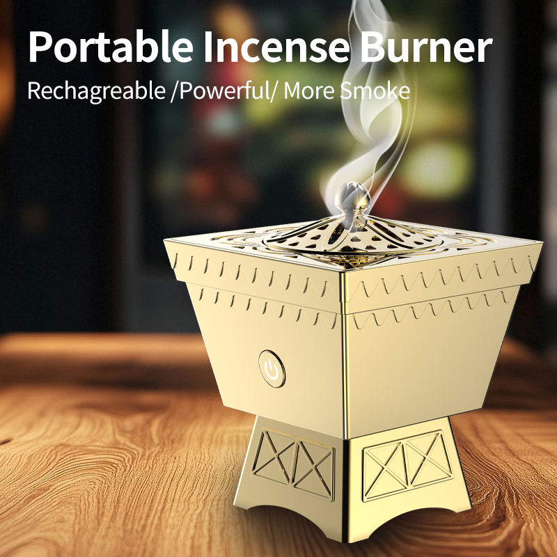 ORANGLES Black Gold Arab Style Bakhoor Incense Burner | Modern Metal Incense Burner for Middle Eastern Aroma – orangles Qatar - detailed closeup view - illustrating benefits - Image 3 of 6 | created for all | Shop Black Gold Arab Style Bakhoor Incense Burner | Modern Metal Incense Burner for Middle Eastern Aroma – orangles Qatar North Carolina | Free Shipping ORANGLES