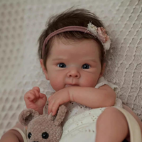 Poupées Bébé Reborn en Silicone, 18-20 Pouces, Nouveau-Né Réaliste, Femme Indienne Réelle, Habillage Réaliste pour Enfants
