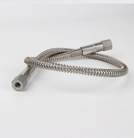 Tuyau d'air flexible tressé en métal haute pression avec raccord NPT femelle ou mâle de 1/4 pouce, 1 m