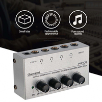 Canlı yayın için ses düğmesi ile Gooermi Ha400s Mimi 4 kanal Stereo kulaklık amplifikatör