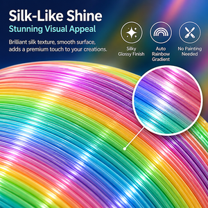 Newmars3dp PLA Rainbow Gradient 3D Printer Filament 1.75mm 1kg 0.02mm Accuracy Color Shift for FDM 3D Print <b>Ornament</b> Model - Product Image 2