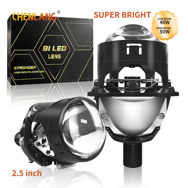 Chenlang Hot Sale Bi LED Projector Headlights Lens Auto Bulbs Hi/Lo 110W/90W Cheap Price 2.5 Inch Loseless Installation for Cars