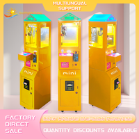 Meilleure vente : Mini machine de jeu de grue jaune, à monnayeur électrique, en métal, distributeur de prix à monnayeur, jouet, Garantie 1 an, Transfrontalier