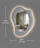 Meuble-lavabo mural de salle de bain avec miroir LED, double vasque, armoire de rangement, ensemble combiné en MDF étanche, vente en gros directe usine