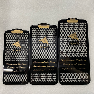 Protection d'écran de téléphone élégante en verre trempé 9H Flayr à découpe diamant 3D pour iPhone 11 12 13 <span class=keywords><strong>Pro</strong></span> Max 14 Plus - Product Image 2