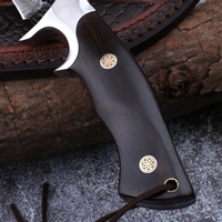 Cuchillo Táctico de Supervivencia Bowie Damascus, Hoja de Acero Inoxidable Personalizable, Mango de Madera G10, para Caza, Uso Diario, OEM Disponible, con Clip