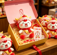 Boneka Plush Kartun Naga Lucu Kustom Maskot Mainan Grosir Untuk Hadiah Promosi Boneka Plush