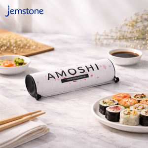 Envase de Papel Personalizado para Sushi para Llevar, Envase Ecológico para Rollos de Sushi con Tapas de Plástico y Botella para Salsa de Soya - Product Image 4