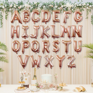 Bóng bay chữ cái A-Z siêu mềm 16 inch phù hợp cho các buổi tiệc sinh nhật, tiệc chào đón em bé và lễ rửa tội cô dâu. - Product Image 2