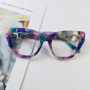 1208 kediler göz avrupa ve amerikan Trendy lamine cam çerçeveleri göz gözlük moda asetat gözlük erkek ve kadın