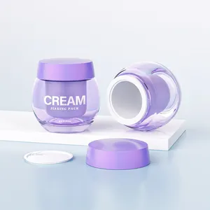 Riutilizzabile eco-friendly 30 50g forma unica pp interno doppia parete sostituibile lozioni di vetro vasetto di crema cosmetica per la cura della pelle