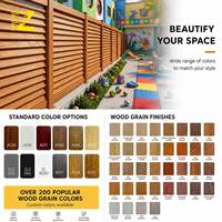 Panneau de clôture à lamelles en alliage d'aluminium, écran d'intimité pour jardin extérieur, revêtement noir en poudre, résistant à la corrosion, personnalisable