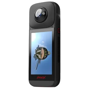 Panox V2 5.7K 360 Vlog 카메라 안드로이드 10 OS 액션 카메라, 5.7K 360 비디오 터치 스크린, AI 편집, 소셜 네트워크 라이브