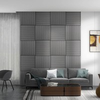 Panneaux acoustiques au design moderne Panneaux isolants à lamelles pour l'insonorisation intérieure de l'hôtel Insonorisant