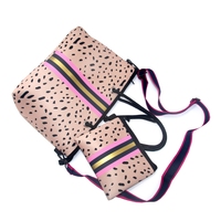 Sac à bandoulière en néoprène avec pochette assortie, sac messager en néoprène pour femme, grande capacité, sac de plage pour les vacances