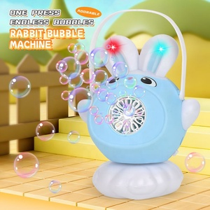 Machine à bulles automatique en forme de dessin animé, jouet pour enfants, 10 trous, souffleur de bulles électrique, <span class=keywords><strong>jeu</strong></span> de bulles d'été avec lumières - Product Image 2