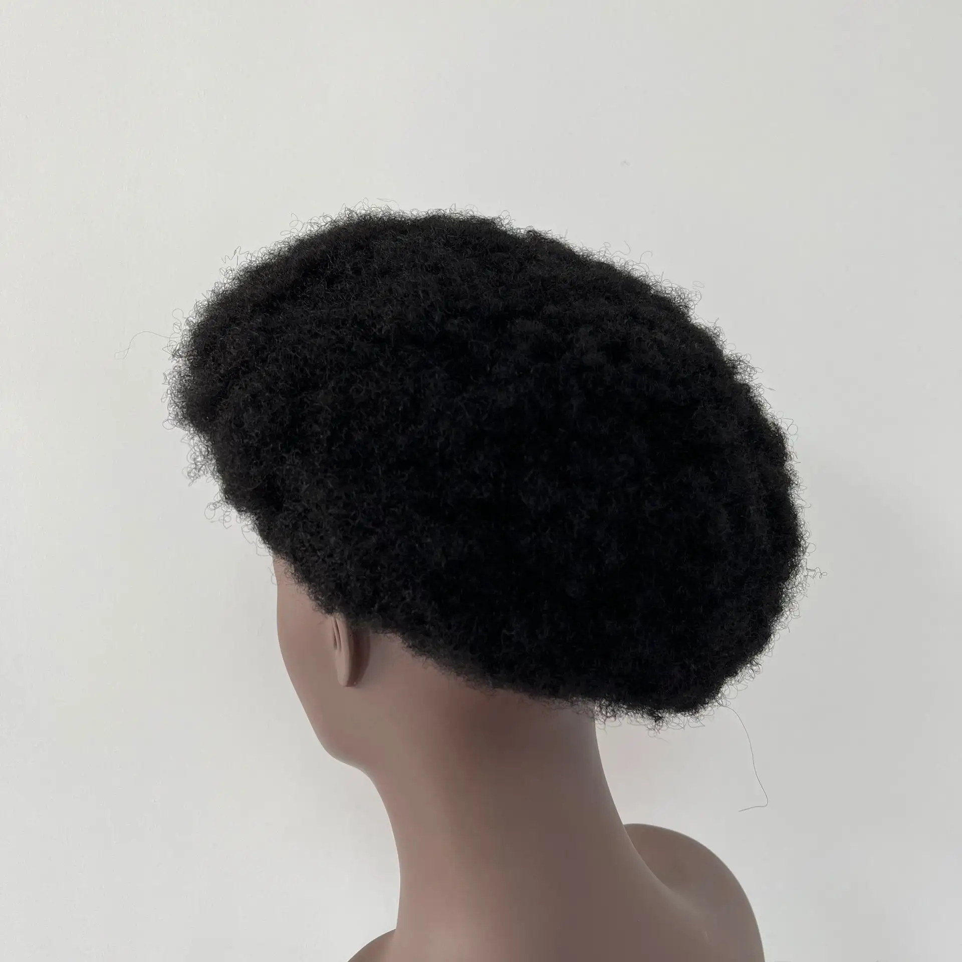 Afro Wigs for Black Men Human Hair Replacement Men Toupee Afro Curl Mens Toupee
