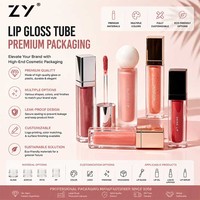 Tube de gloss vide de luxe personnalisé avec logo, 10 ml, carré, unique, transparent rose argenté