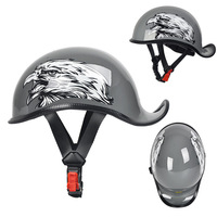 Casque de sécurité ouvert SMR SMRZX306 Retro Light Cruiser American Ducktail - Unisexe, universel, toutes saisons, étanche, design sportif