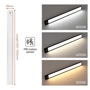 Siêu mỏng hình chữ nhật 30cm 60cm 80cm 100cm dưới cảm biến chuyển động dẫn đèn tủ cho phòng khách nhà bếp tủ quần áo - Product Image 5