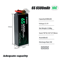 Batterie de drone Li-Ion à semi-conducteurs à haut taux de décharge Qiqi 6500mAh 5500mAh batteries Li-Ion rechargeables