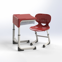 Prix d'usine – Mobilier scolaire ergonomique personnalisé – Bureau et chaise d'écolier en plastique – Table et chaises pour étudiants – Fabrication chinoise