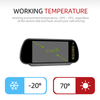 Rétroviseur de 7 pouces personnalisé HD LCD écran de voiture avec caméra de recul RVB et télécommande pour RV