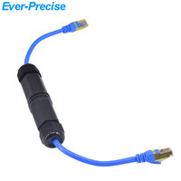 Cuerpo Lond Extremos dobles M25 RJ45 Ethernet Conector impermeable M25 8P8C Acoplador impermeable con tornillo pequeño para ahorrar espacio
