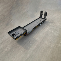 Semi-remorque à plateau surbaissé à 3 essieux pour les marchandises volumineuses qui ne peuvent pas être démontées pendant le transport, semi-remorque surbaissée sur mesure