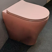 WC monobloc à encastrer avec réservoir dissimulé, à poser contre le mur, pour toilettes traditionnelles, avec jets de chasse d'eau, WC rond